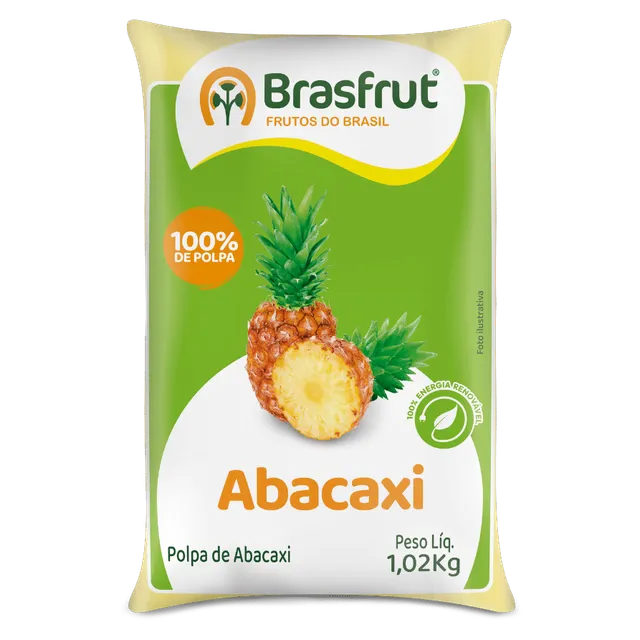 Polpa de Abacaxi, Pacote 1,02 kg (vendido por kg), Brasfrut