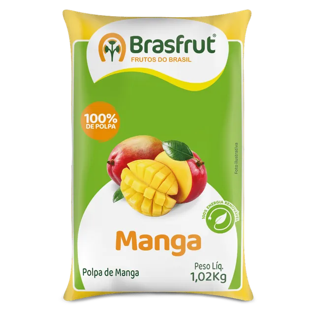 Polpa de Manga, Pacote 1,02 kg (vendido por kg), Brasfrut