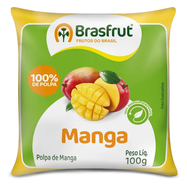 Polpa de Manga, Pacote com 12 × 100 g, Brasfrut