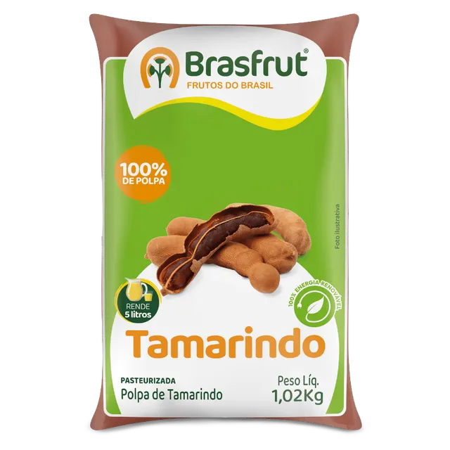 Polpa de Tamarindo, Pacote 1,02 kg (vendido por kg), Brasfrut