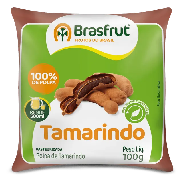 Polpa de Tamarindo, Pacote com 12 × 100 g, Brasfrut