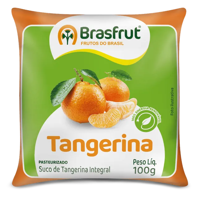 Suco de Tangerina Integral, Pacote com 12 × 100 g, Brasfrut